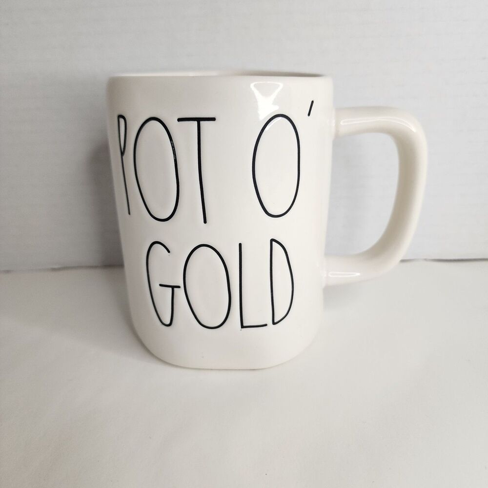 Rae Dunn Artisan Collection by Magenta "Pot O' Gold" Pre-Owned White Mug